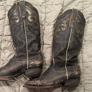 Women's Brown Western Heeled Boots